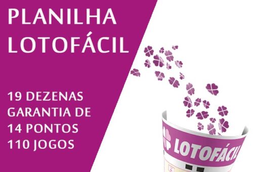 Planilha Lotofácil 19 dezenas